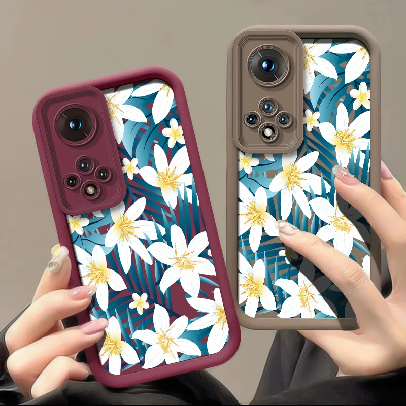 Силиконовый чехол для телефона Huawei Honor Magic 8 Pro 5 6 7 Lite X7D X60 Pro X9 X8C X8B X7B X8A X7A с цветочным узором, противоударный чехол