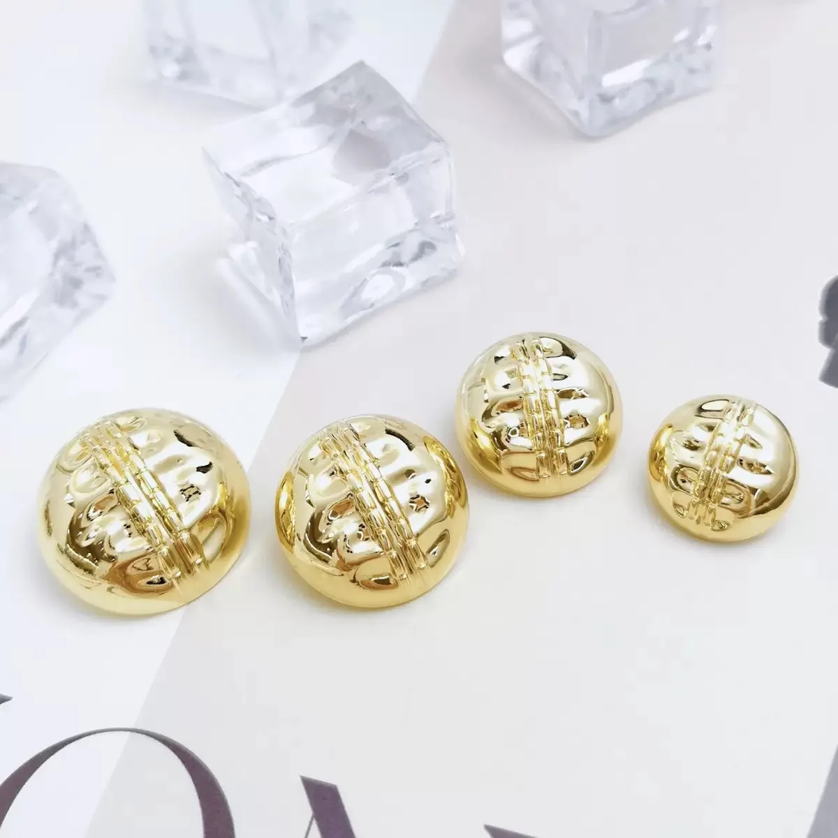 Mushroom Shank Metal Buttons Zipper Shaped Alloy Ornament For Coat Blazer Outfit