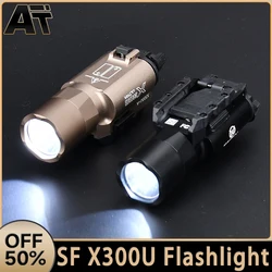 Tactical Airsoft Surefir X300U X300 Ultra 600lm LED Flashlight Rifle Weapon Pistol Scout Hunting Gun Outdoor Light Fit 20MM Rail