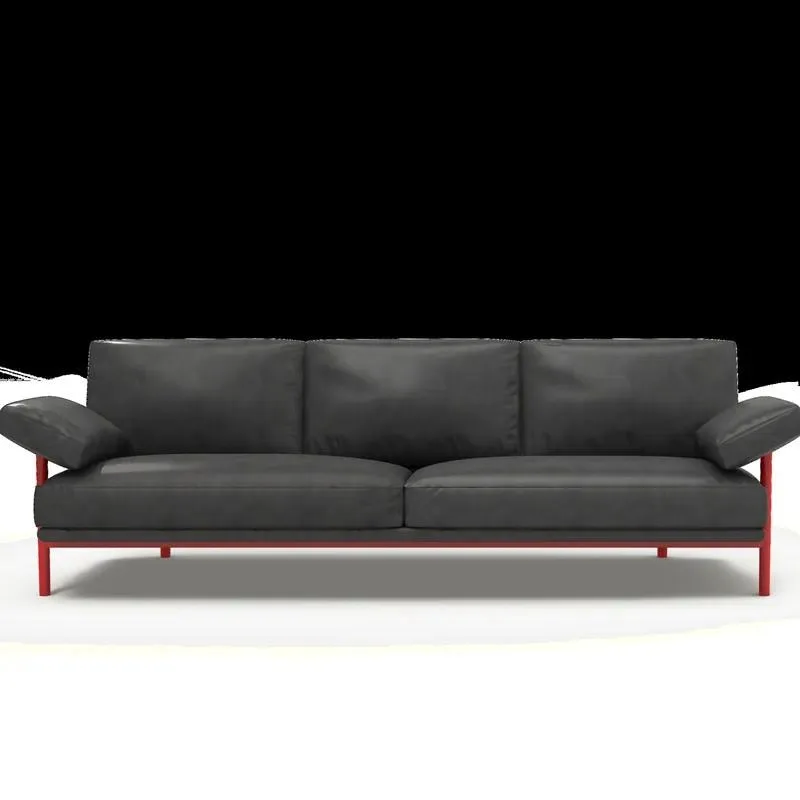 Solid Wood Chesterfield Office Sofa Set Modern Design Fabric Covered Metal Base High Quality Furniture for Home or Business