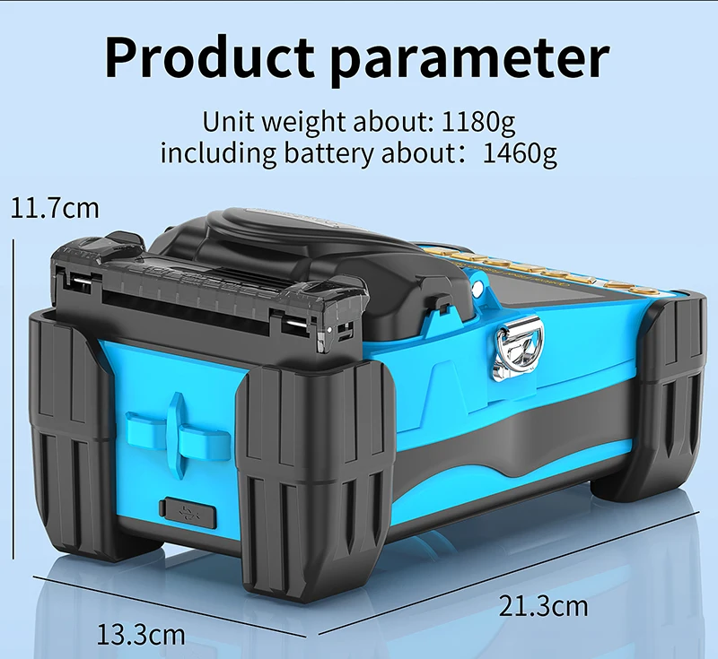 AUA-15F/L-70C Mini Fiber Optic Fusion Splicer Touch Screen 6 Motors SM/MM Optica