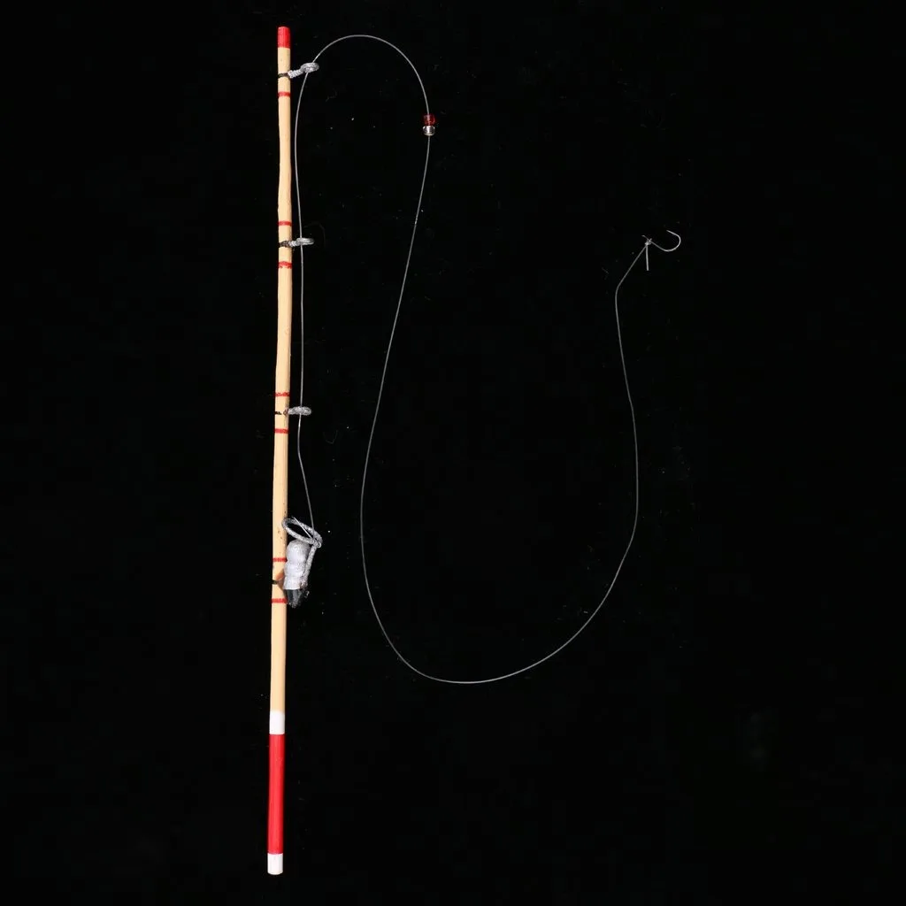 Dollhouse fishing rod, fishing gear, fishing mini model, life scene, toys, decoration accessories view 3
