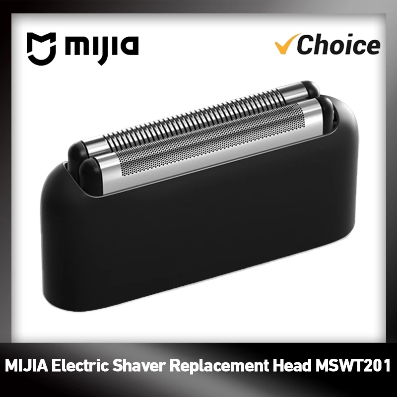 MIJIA Elektrischer Rasierer Ersatzkopf MSWT201 Schwarz Magnetische Zinklegierung Doppelte Folie Unabhängige Schwebefunktion Ultradünnes Netz