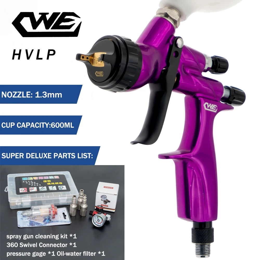 

CWE Spray Gun 1.3mm Stainless Steel Nozzle Air Spray Gun /Water-Based Paint /Varnish Paint Sprayer /Paint Spray Gun For Car