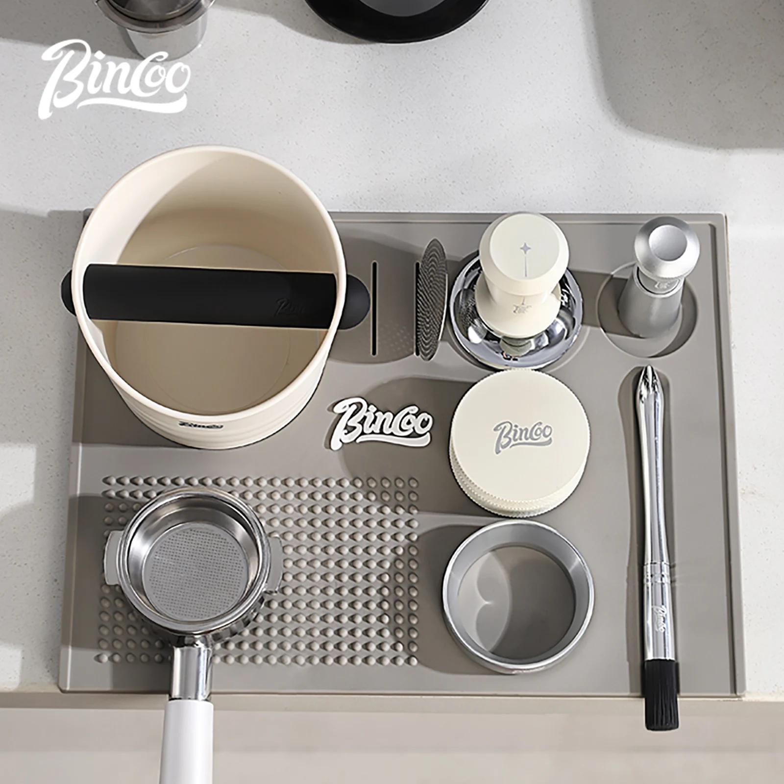 

BINCOO Coffee Tamping Mat PVC Espresso Tamper Mat For 51mm-58mm Portafilter Storage Pad Professional Home Barista Accessories