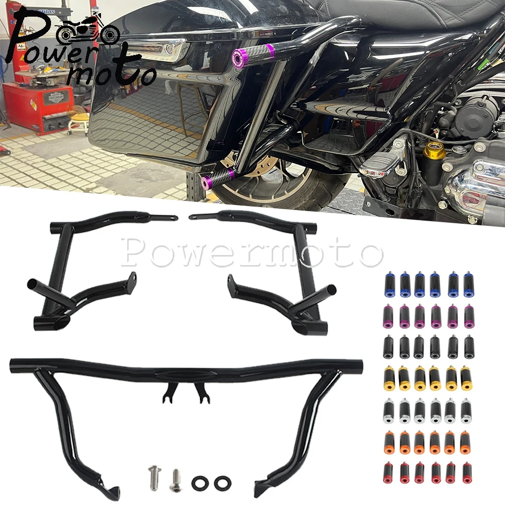 

1-1/4" Highway Engine Crash Bars Bumper Engine Tank Saddlebag Guard Protector For Harley Touring Ultra Limited CVO ST 2014-2025