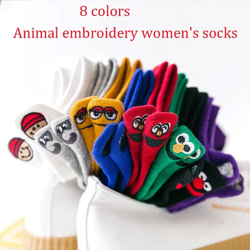 5 Pairs New Style Couple Polyester Mid Calf Length Socks Preppy Stockings Two Bars Womens Sports Trendy Socks