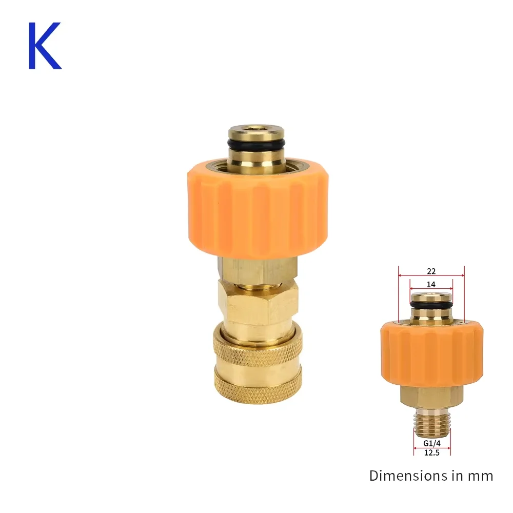Hochdruckreiniger-Schnellkupplung 1/4" für Spritzpistolenlanze, Bajonett-Adapter 1/4" Schnellverschluss-Anschluss für Karcher – Detail 18