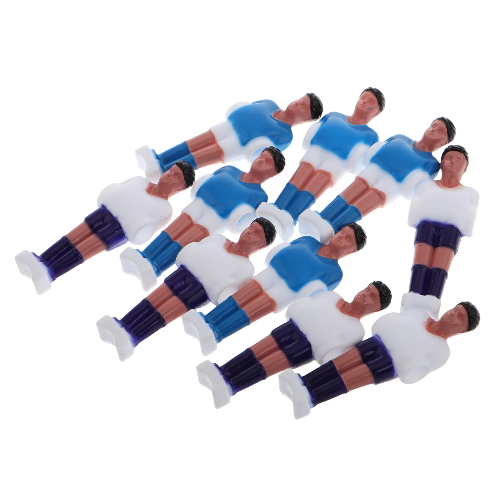 

10pcs Mini Football Player Figures Foosball Table Set Compact Portable Table Soccer Accessories For Home Office Cafe Fun