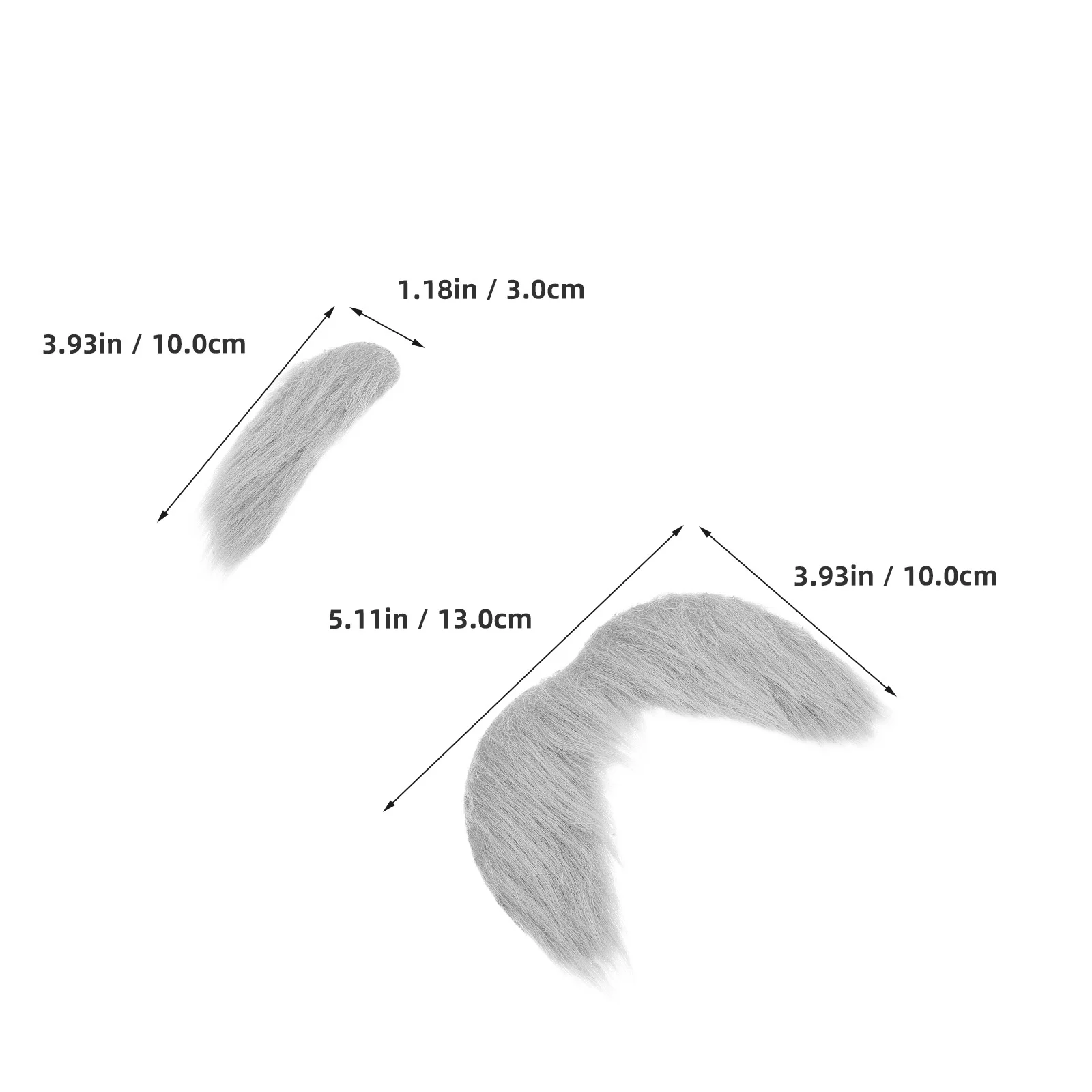 5 Juegos de bigote y cejas grises autoadhesivas, accesorios de Cosplay realistas, vestido de abuelo para anciano, accesorio de disfraz de Halloween