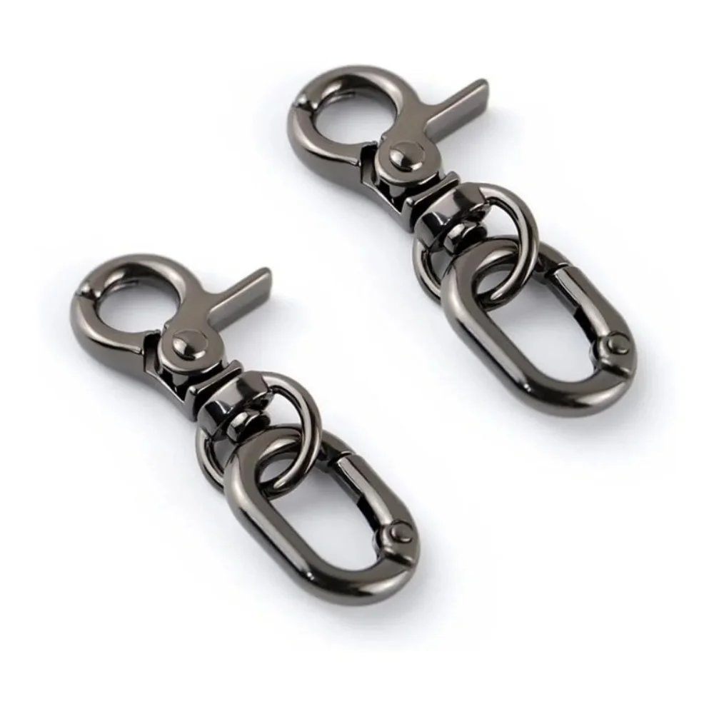 2PCS Double Opening Keychain Clip, Swivel Spring Snap Hooks for Lanyards Outdoor Keychain