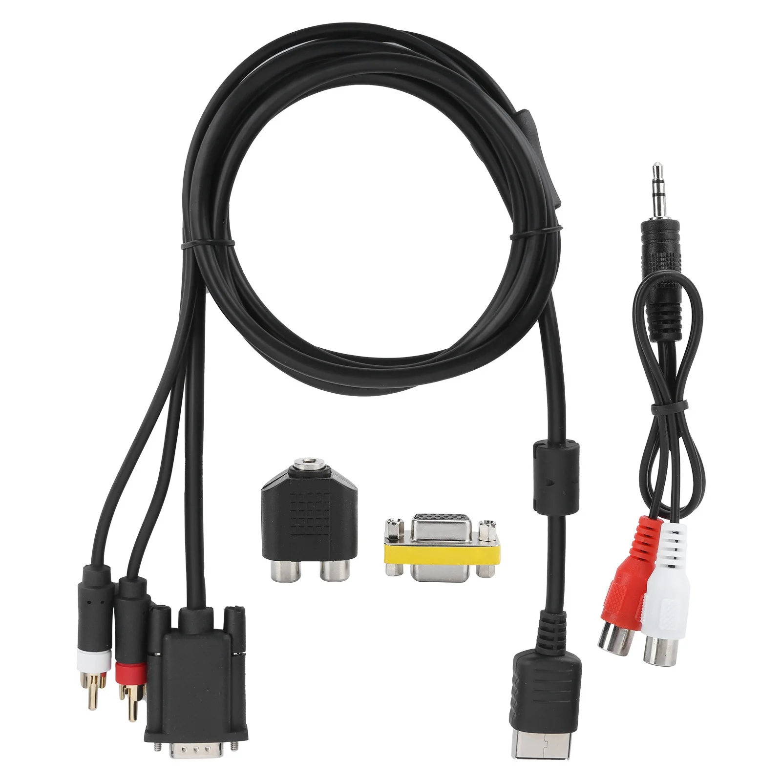 VGA High Definition Cable with Adapter Audio Conversion Cable for Sega Dreamcast DC