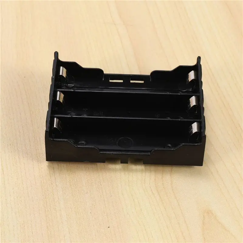 ABRI-20 Pcs Black Plastic 3 X 3.7V 18650 Batteries 6 Pin Battery Holder Case