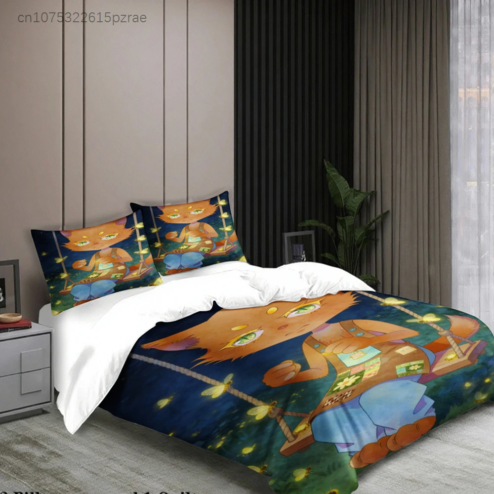 Softville Cozy Town Cute Fern The Quilt Fox Bedding Set With Duvet Cover & Pillowcase For Children's Bedroom Decor