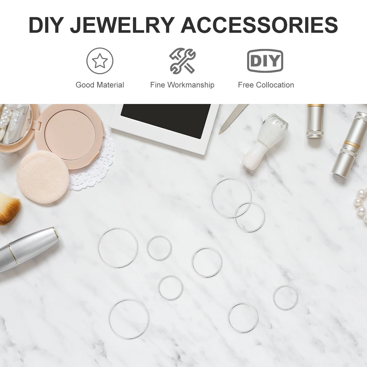 

60pcs Copper Earring Pendant Charms Jewelry Making Supplies Kit for Adults DIY Projects Bracelets Necklaces Accessories