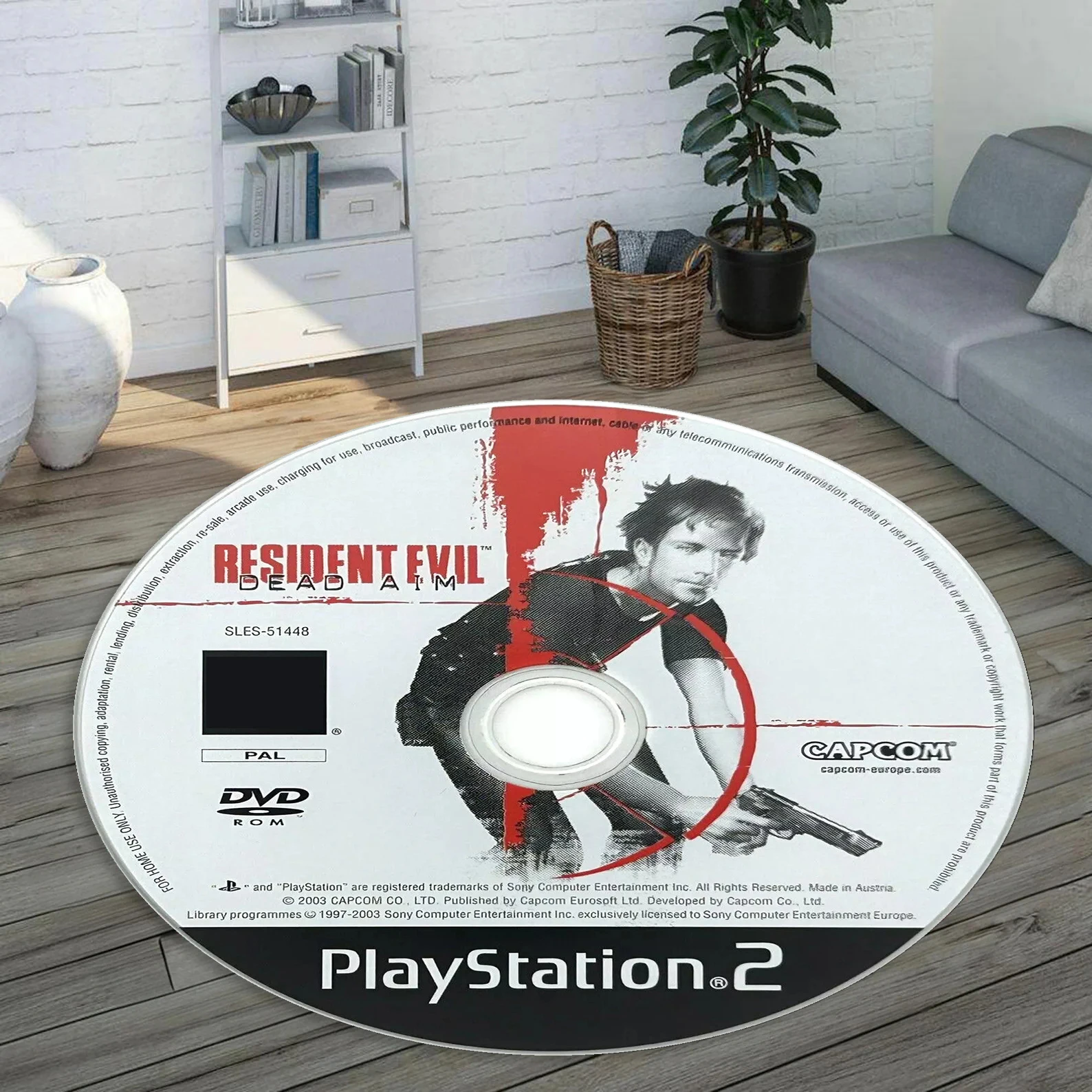 Popular PS N64 game CD design circular rugs, personalized custom design flannel circular carpet living room sofa blanket