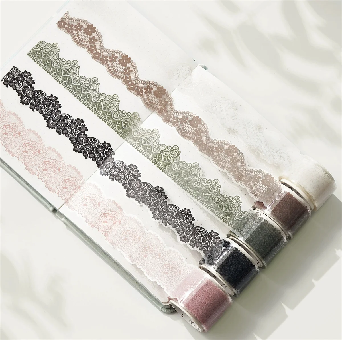 Vintage Colorful Lace Washi Tape Planner DIY Card Making Scrapbooking Plan Decorative Sticker view 4