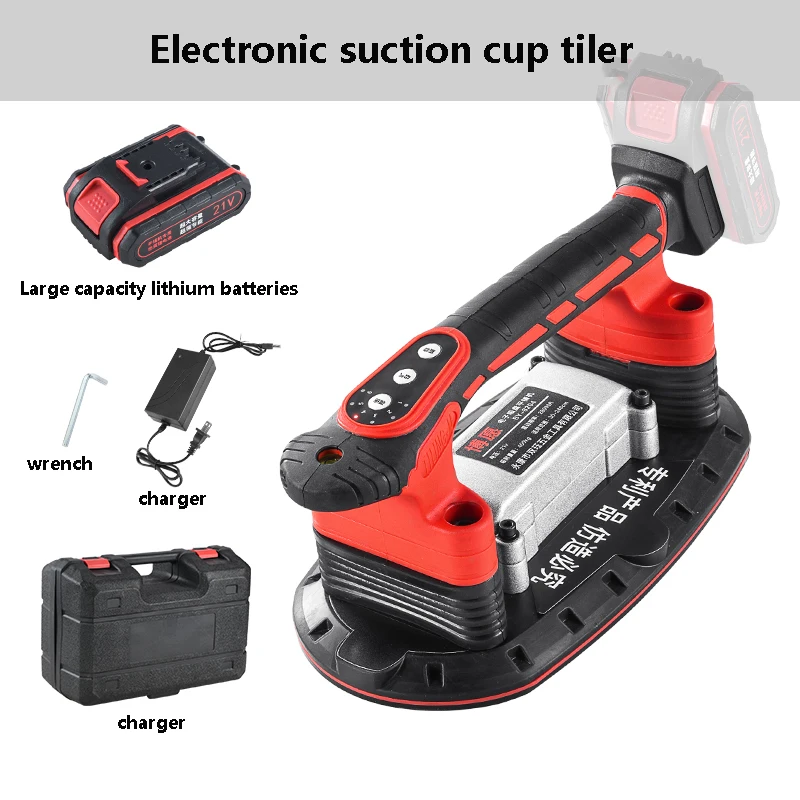 Tile Installation Tool Slip-proof Vibration Machine One Suction Cup Vibrator Handheld Tiling Leveling Laying 9 Speeds