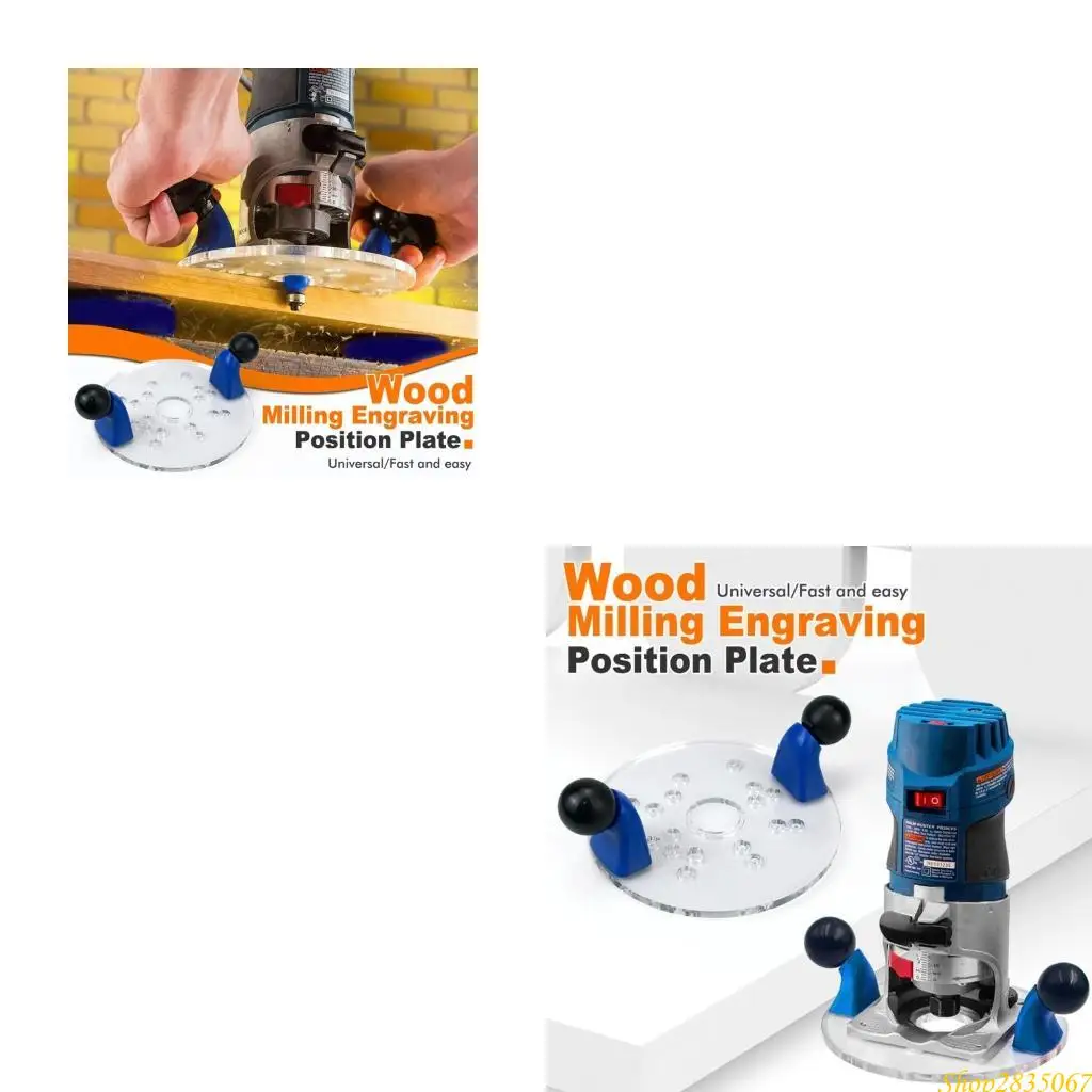 

Router Fixed Base Guide Trimming Router Base for Woodworking Carpentry Acrylic Base Plate Universal Router Plate 831F
