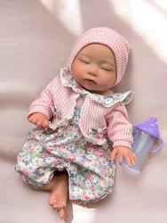 13.7 Inch 35 cm Full Body Soft Silicone Newborn Baby Girl Reborn Girl Handmade Bebe Soft Newborn Baby Doll
