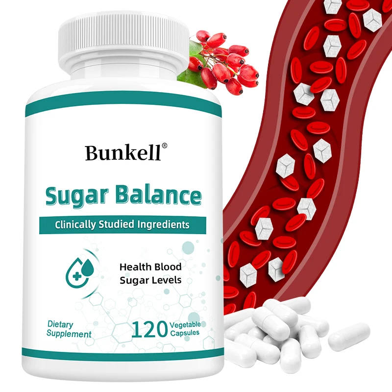 

Sugar Balance Supplement - with Vitamin C, Berberine HCl , Supports Cardiovascular and Heart Health, Non-GMO, Gluten-Free