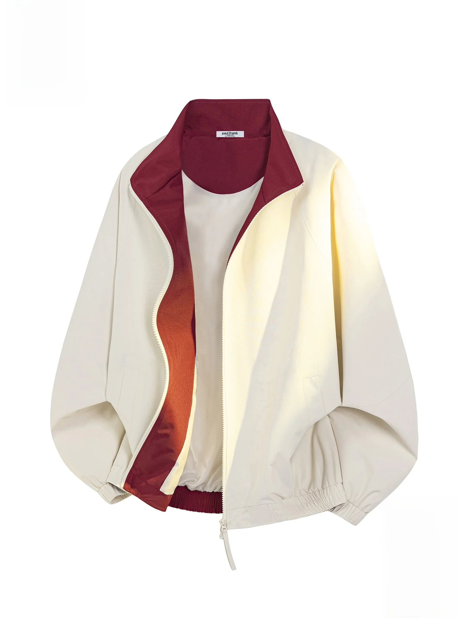 

PaulFrank Loose Fit Casual Men's Jaet Spring New Sle Contrast Color Stand Collar Zipper ket Polyester Fiber Youth Faion