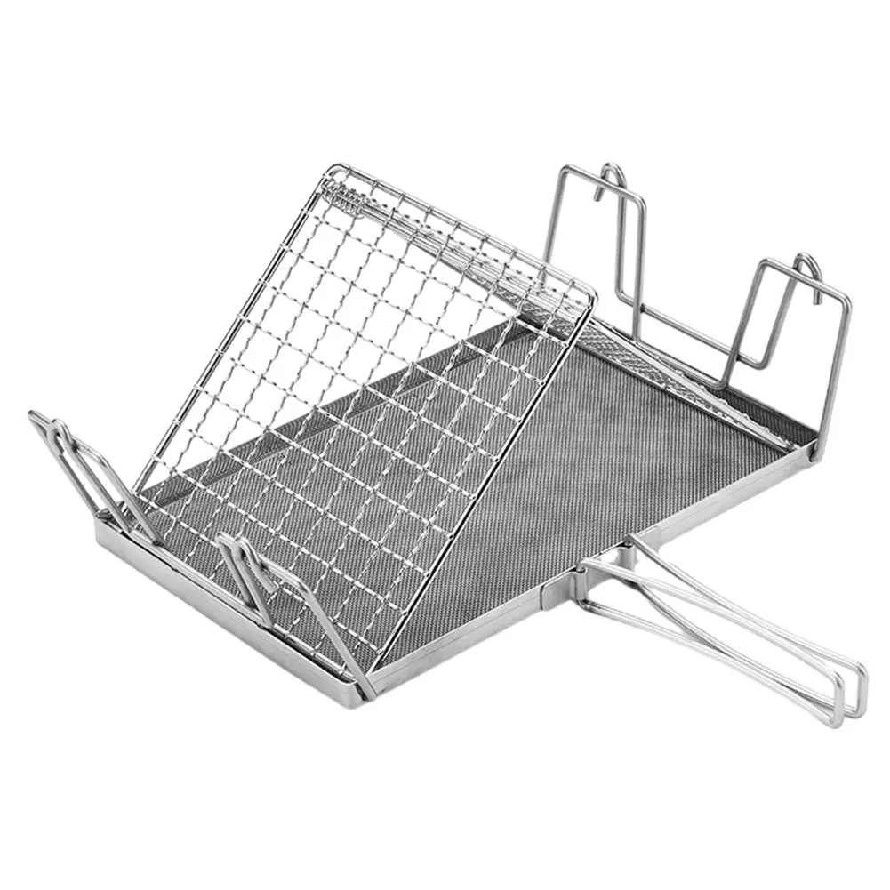 Stainless Steel Bread Toaster Rack Foldable Camping Stove  For Camping Picnic Stainless Steel Bread Toaster Rack