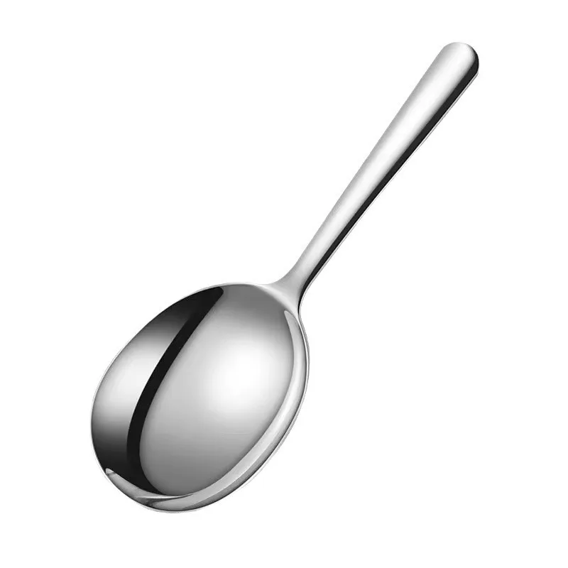 

2PCS 304 Stainless Steel Short Handle Soup Spoon Slotted Strainer Spoon Restaurant Serving Spoon Home Rice Noodle Flour Scoop