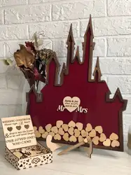 Baby Shower Guestbook Bridal Shower Guest Book Golden Castle Drop Box Fairytale Theme Wedding Alternative Guest Book Personaliz
