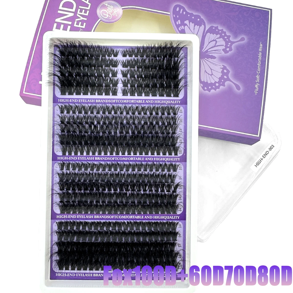 20 Reihen Wimpernspikes Wimperncluster Volumen Einzelwimpern Wispy Wimpern DIY Spiky Lash Extension Manga Cluster Wimpern – Detail 10