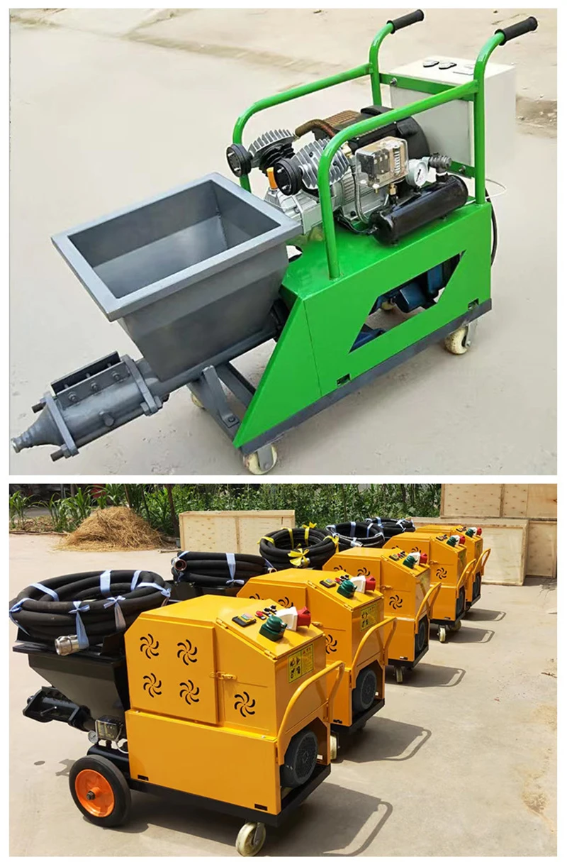 7mm cement automatic powder wall plastering wall high-power batch ash brushing slope protection mortar spraying machine