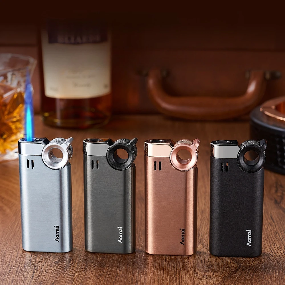 

Portable Windproof Lighter Jet Turbo Blue Flame Torch Lighter Refillable Butane Gas Lighters Smoking Accessories Gadgets for Men