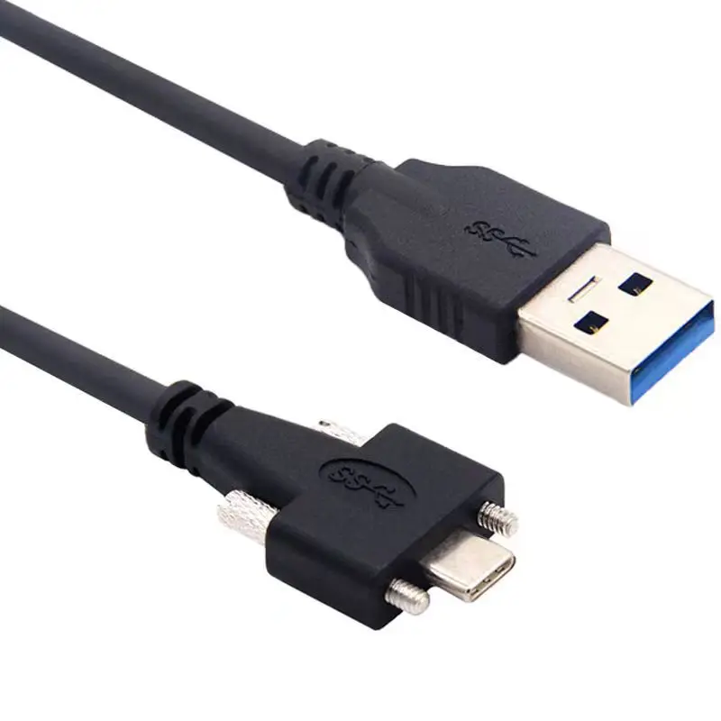 

USB 3.1 Type-C Dual Screw Locking to Standard USB3.0 Data Cable 1.2m 2m 3m Panel Mount Type