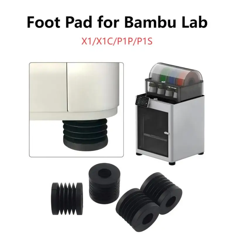 

Подушечка для ног для Bambu Lab X1/X1C/P1P/P1S, антивибрационная, противоскользящая, пыленепроницаемая, резиновая, противоударная, бамбуковая, 3D-принтер Bambulabs