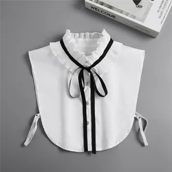 Ladies Fashion White Lace Lace Standing Collar Shirt Fake Collar Accessories Ties