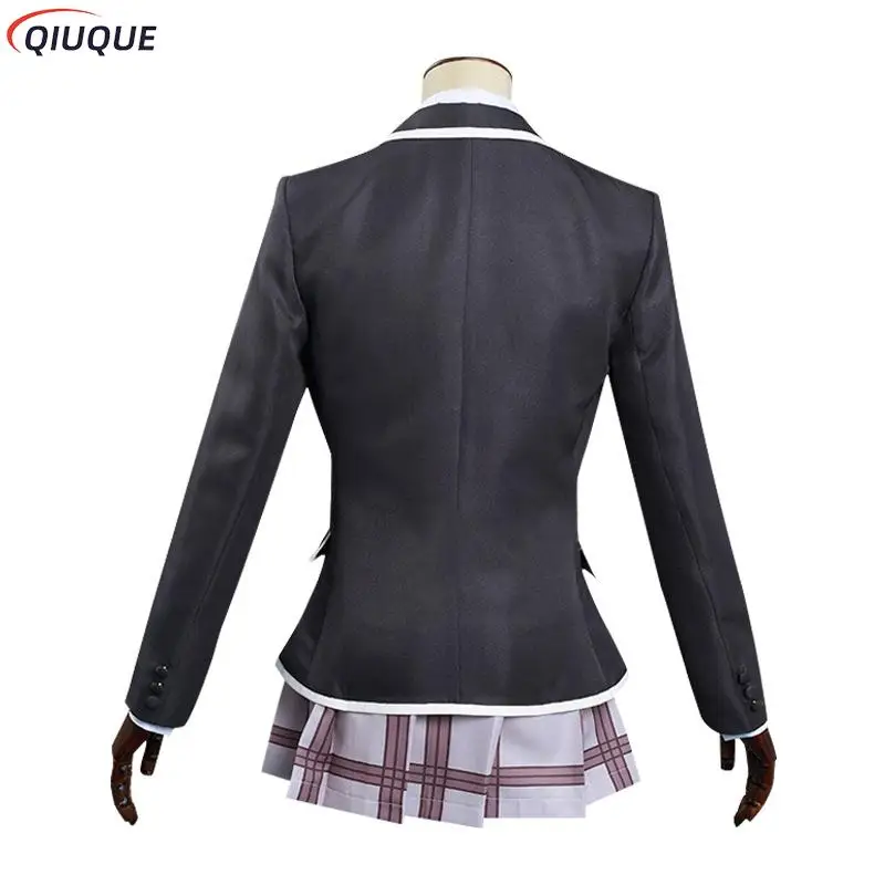 Anime High Rise Invasion Mayuko Nise Cosplay Costume Wig Tenkuu Shinpan Suit School Uniform Girl Women Outfits