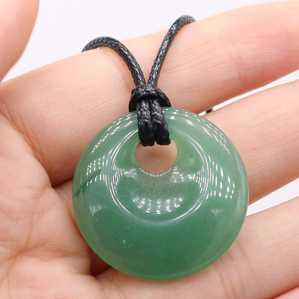 Natural Semi-precious Stone Large Hole Beads 30x30mm DIY for Making Jewelry Necklace Accessories Gift Lenght 60+5cm