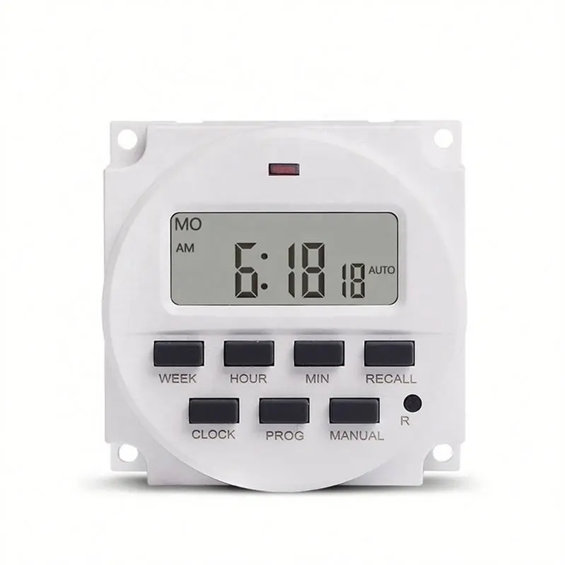 Sinosource 220V 16A Intelligent Timing Switch 7 Days Programmable Microcomputer Timer Output Plastic OEM Customizable 1 Year