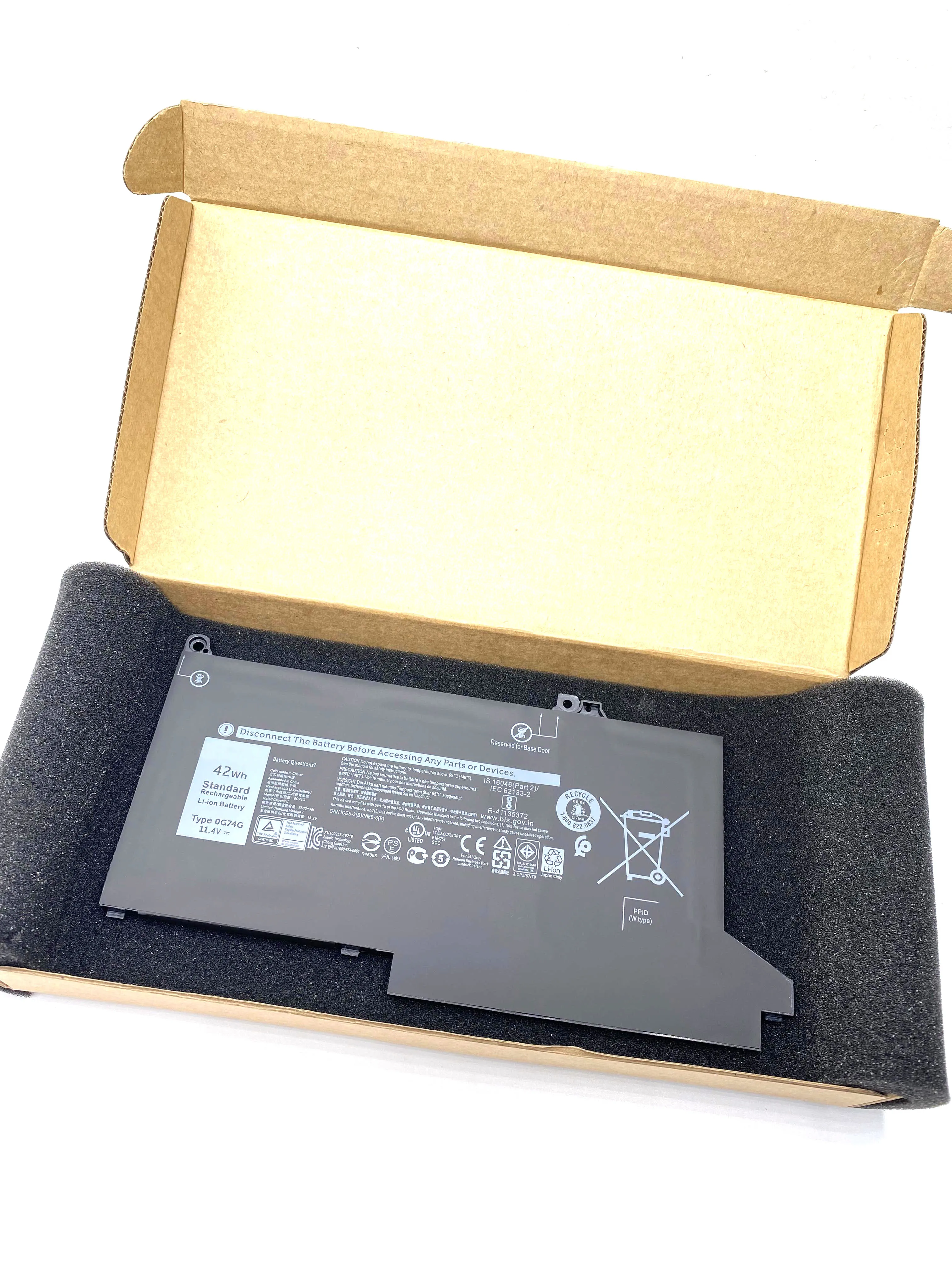 

0G74G Laptop Battery For Dell Latitude 13 5300 5310 7300 7400 Series 829MX 05VC2M 5VC2M 0829MX 02PFPW 11.4V 42Wh