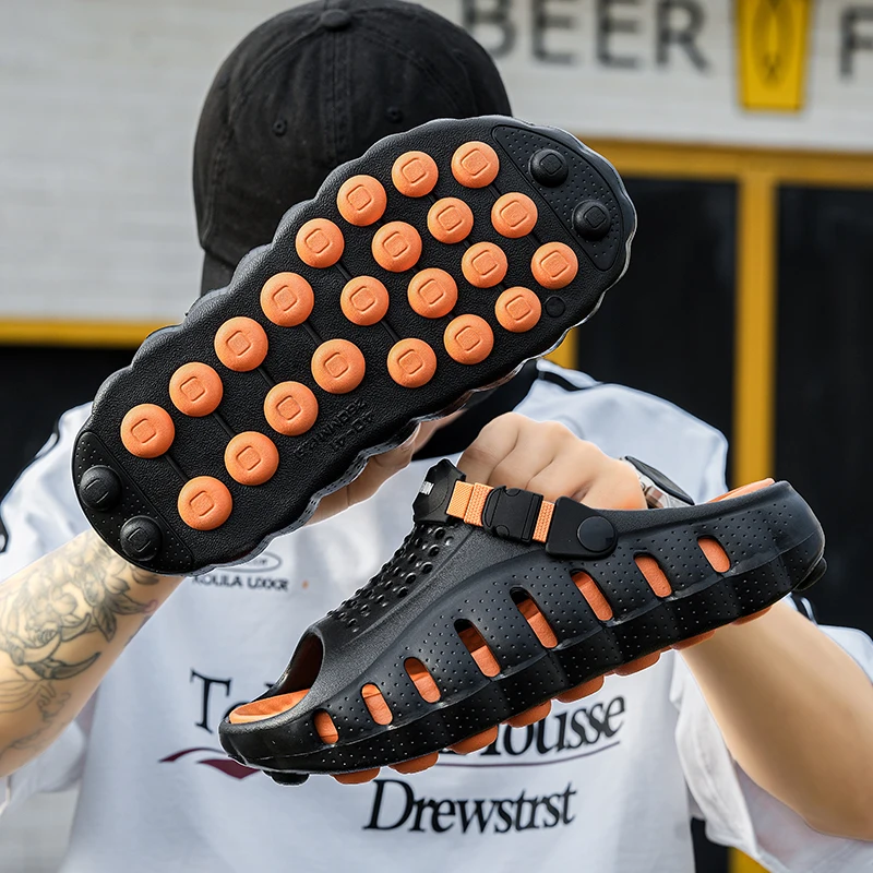 

2026 new men's and women's massage slippers EVA lightweight outdoor slippers casual sports couple shoes fashionable beach shoes