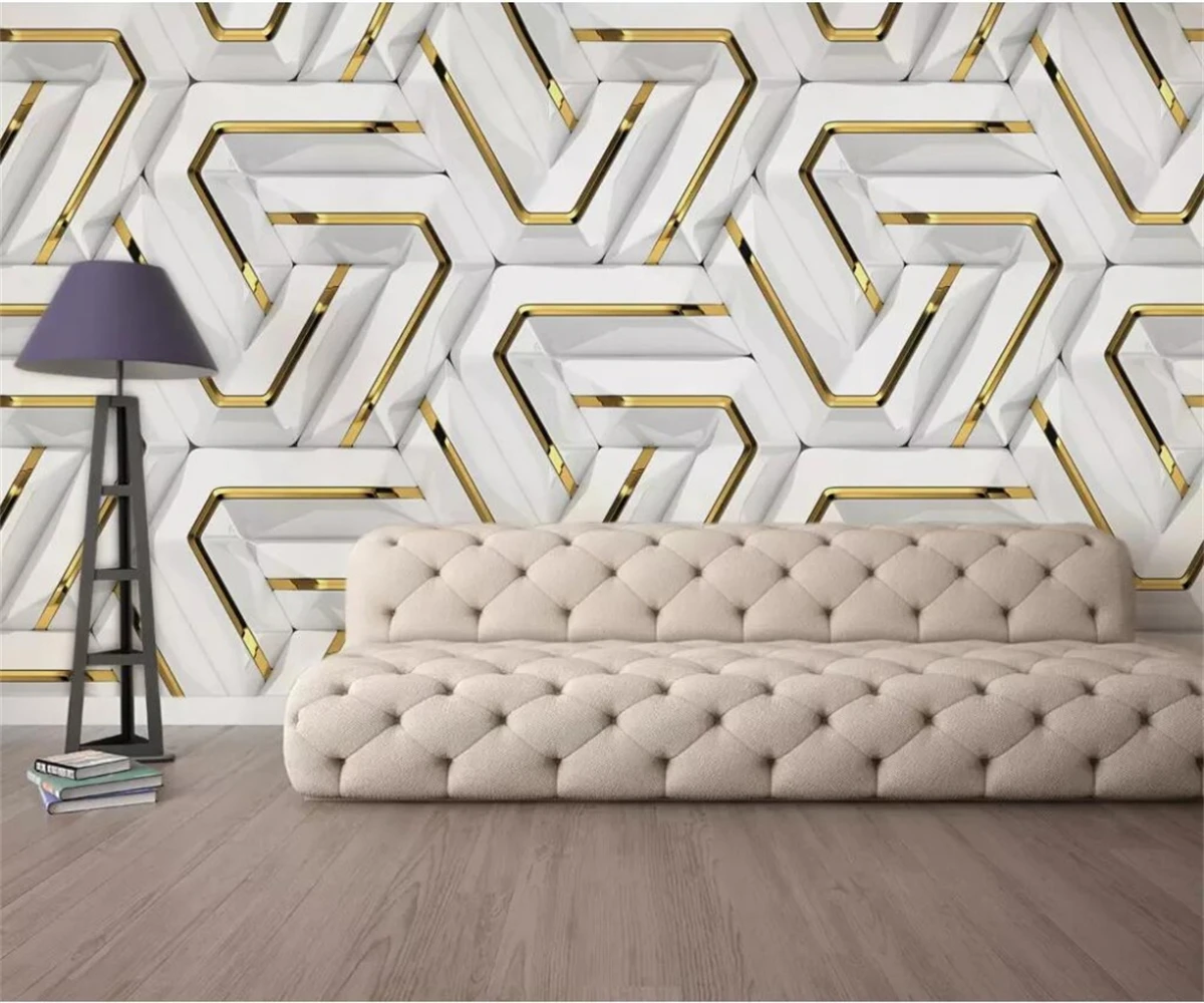 beibehang Customized modern wallpaper modern fashion geometric pattern marble pattern background wall papers home decor