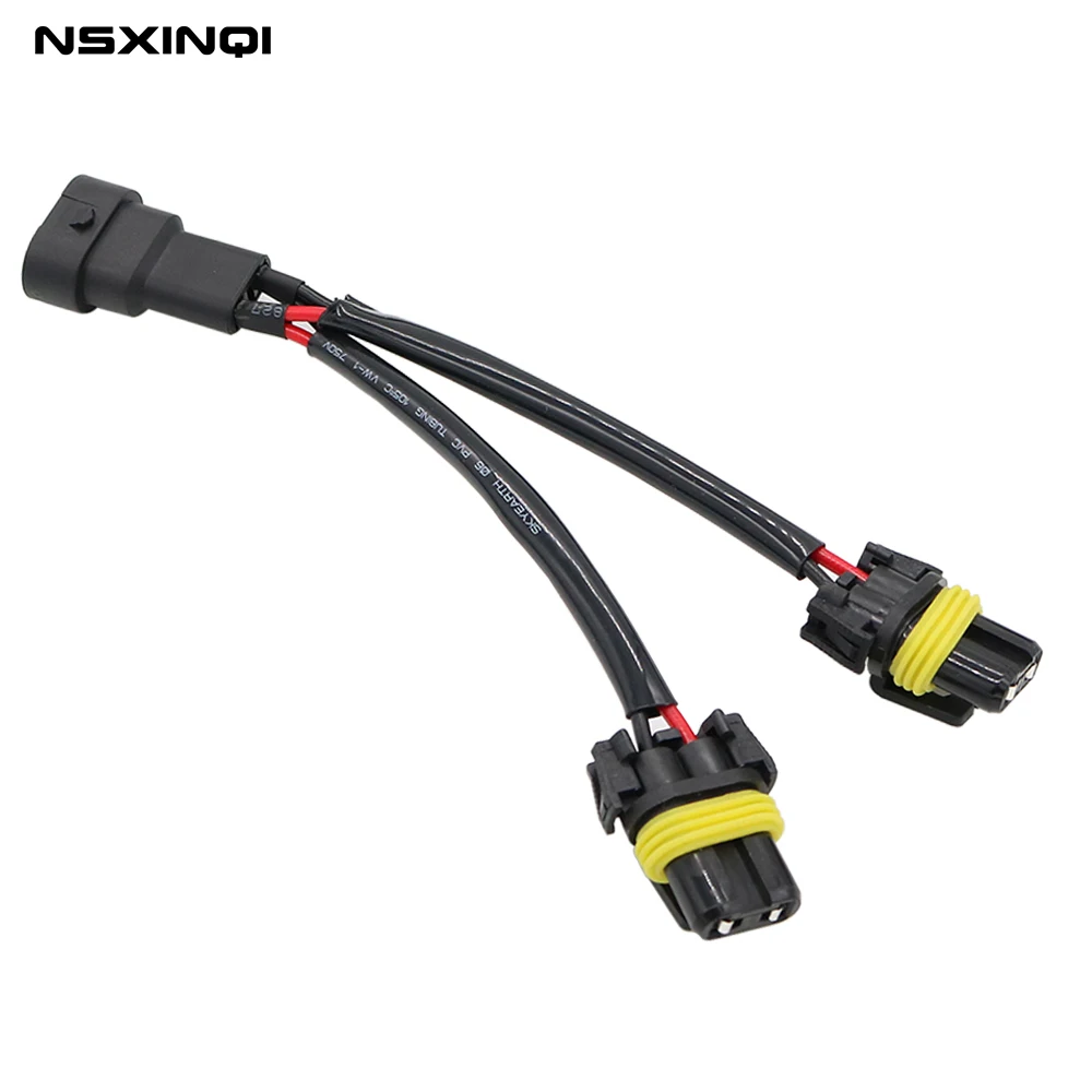 1piece 9005 9006 Male Female Car Headlight Bulb Holder Extension Auto Wire Fog Light Adapter Socket Connector