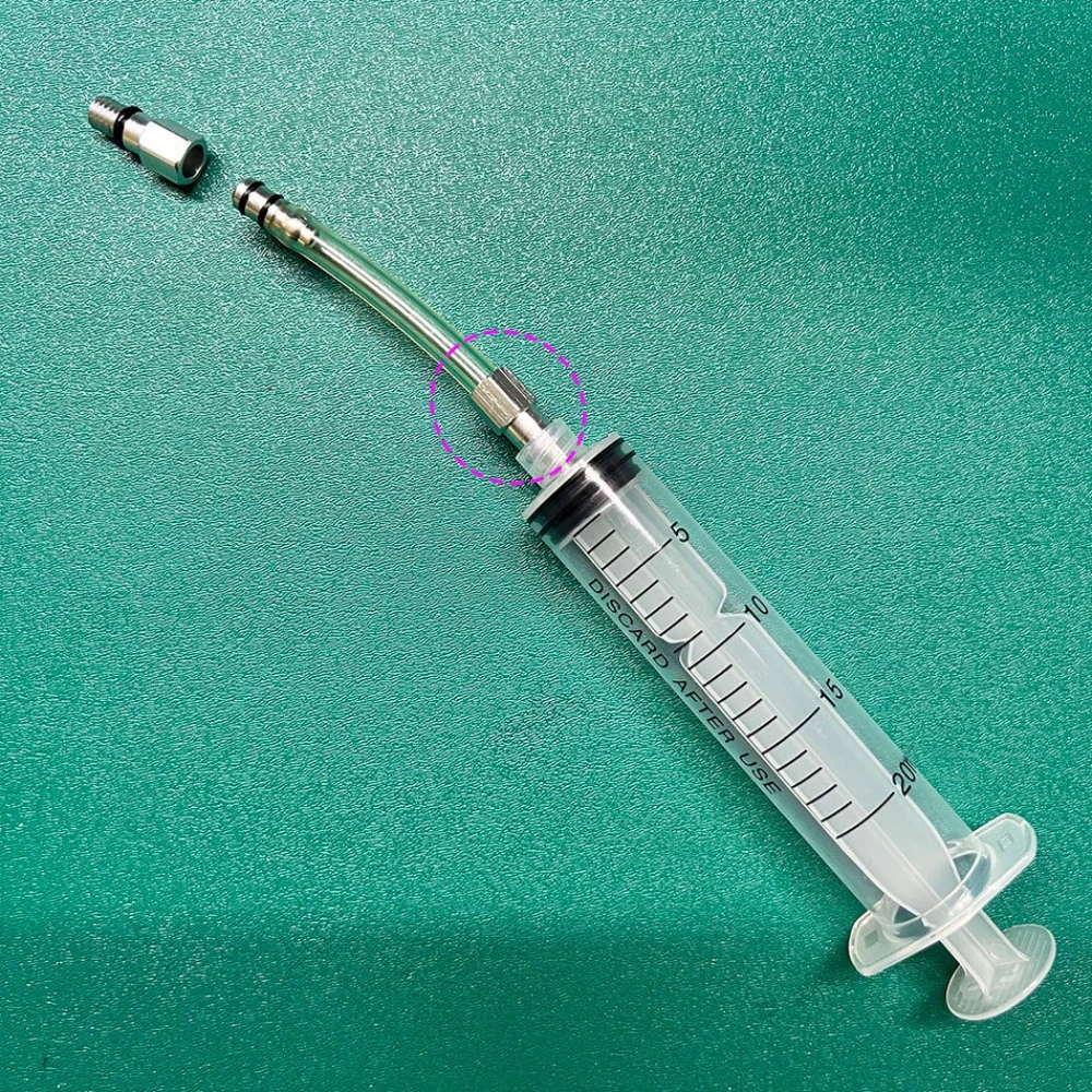 Hex Conversion Oil Bleed Fitting Set M4 O-Ring Sealed Connector Through-Hole Clamp Hydraulic Brake Service Kit Riding