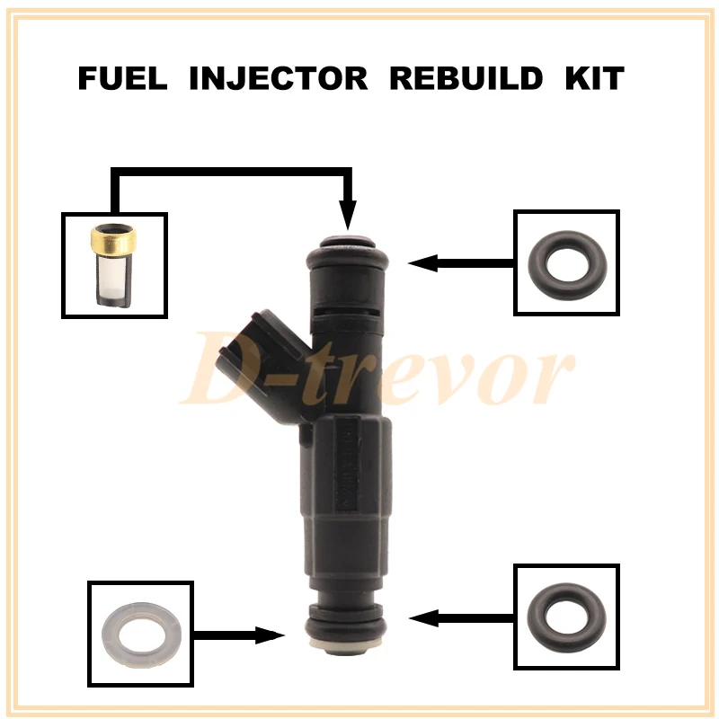 Fuel injector nozzle repair kit for Mercruiser V8 350 MAG 5.0 4.3 6.2 885176 0280156081