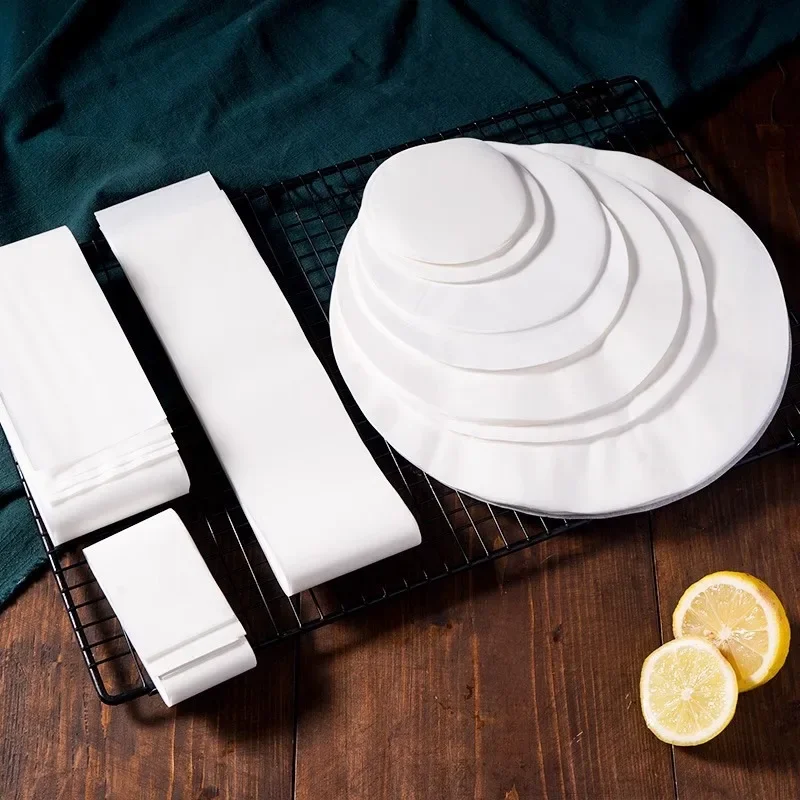 

50PCS round Silicone Baking Paper Heat-Resistant Double-Sided Non-Stick Oil Paper for Air Fryer BBQ Kitchen Baking Essentials