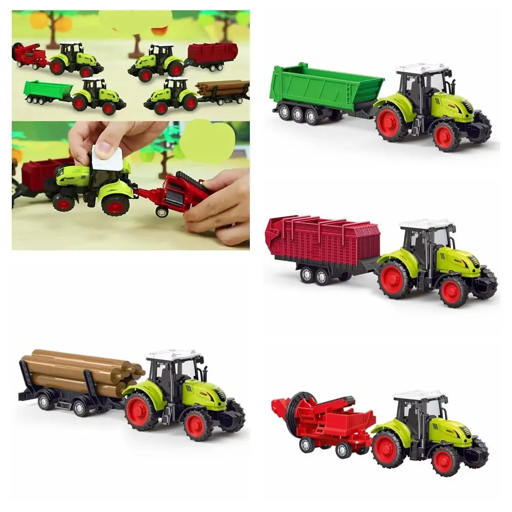 Children Inertia Agricultural Engineering Vehicle Toys Farm Bunk Car Rice Truck Construction Gift For Boys Birthday