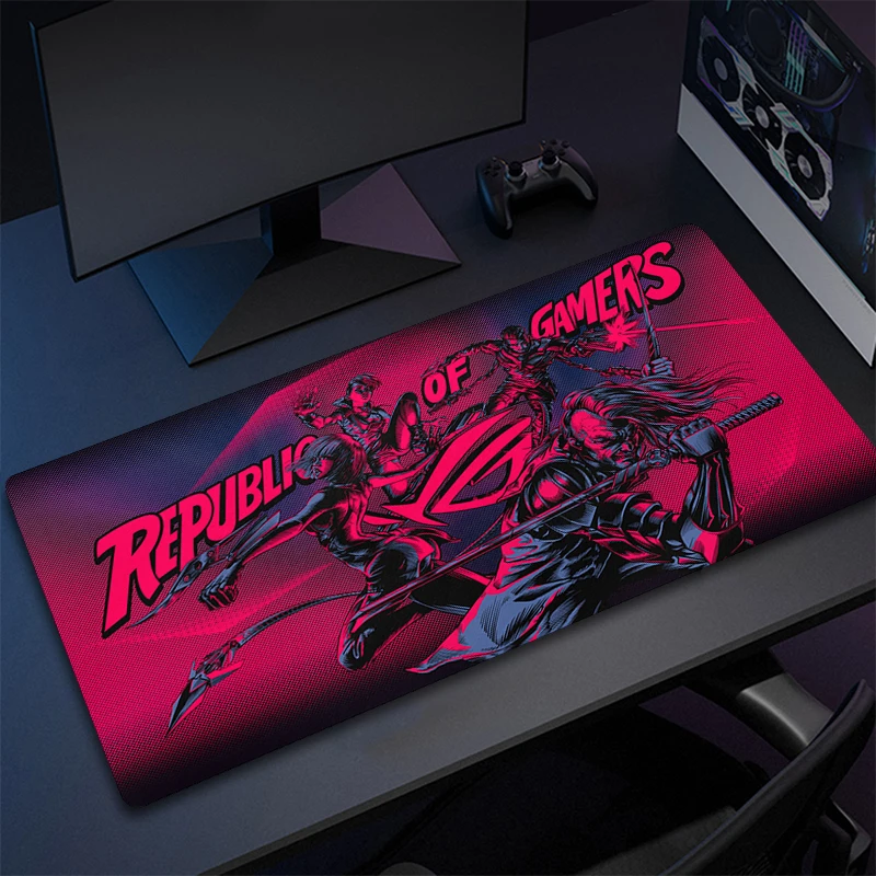 Gamer Mouse Pad Cartoon Asus Deskmat Gaming Mousepad Desk Protector Pc Accessories Mats Kawaii Anime Extended Mause Pads