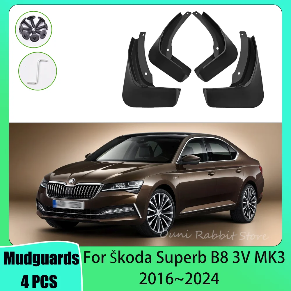 

Для Skoda Superb B8 3V MK3 2016~2024 2017 2018 2019 2020 2021 2021 2022 2023: Защитные брызговики на колеса, кожухи-накладки, аксессуары для защиты от брызг