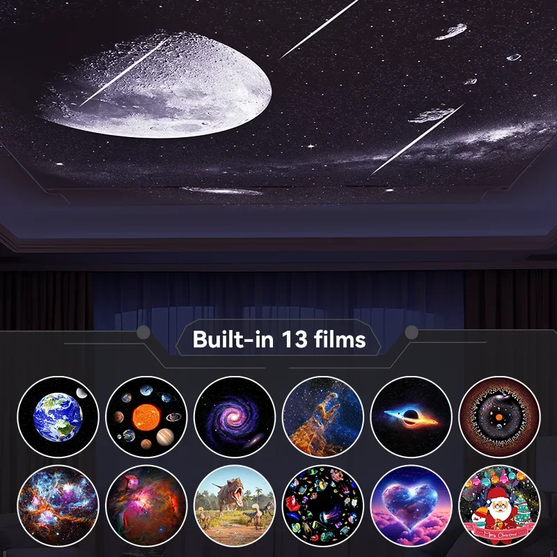 13 in 1 Ultra Clear Galaxy Projector Ultra Clear Night Light Lamp Rotary Space Ball Planetarium Projector Lights for Kids Room