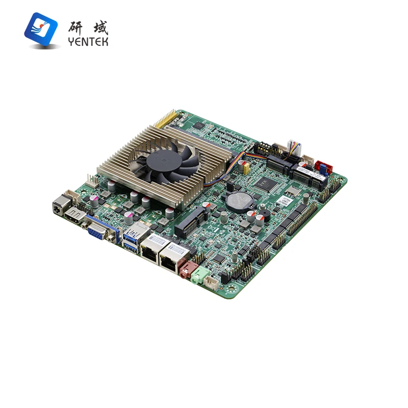Integrated 8th Gen Motherboard with Processor 2 LAN 6 COM HD VGA LVDS EDP Display Win10 11 Linux Mini ITX Industrial Motherboard